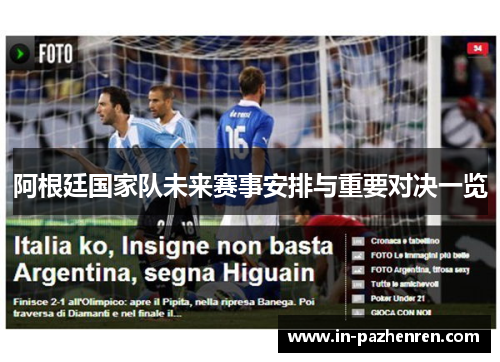 阿根廷国家队未来赛事安排与重要对决一览